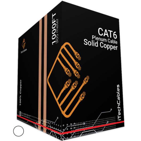 Cat6 Plenum Solid Copper White